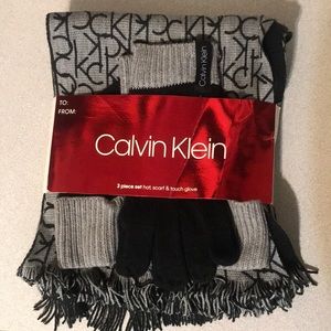 Calvin Klein Hat, Scarf & Glove set
